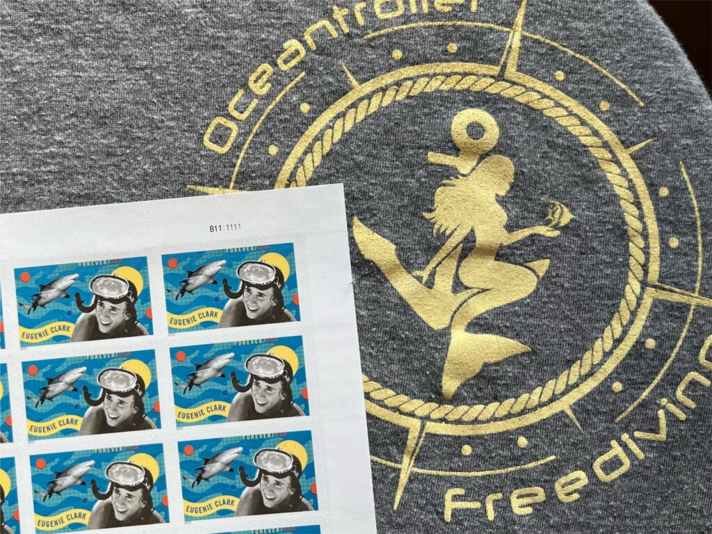 The Shark Lady US Postage Stamps and Oceantroller Freediving 